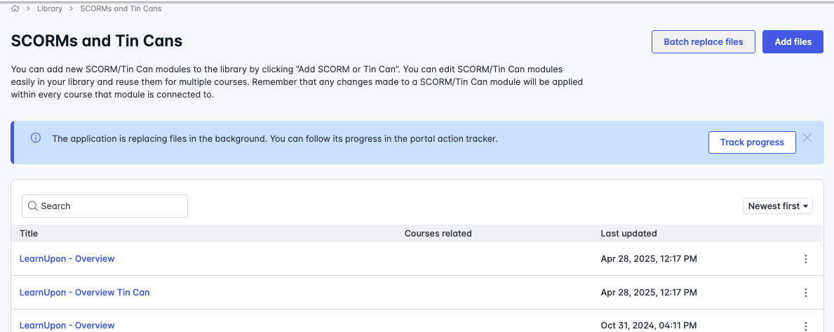 scorms and tin cans list with file replacement message.png