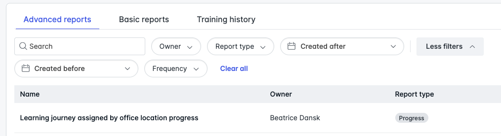 report filters available owner type date schedule status.png