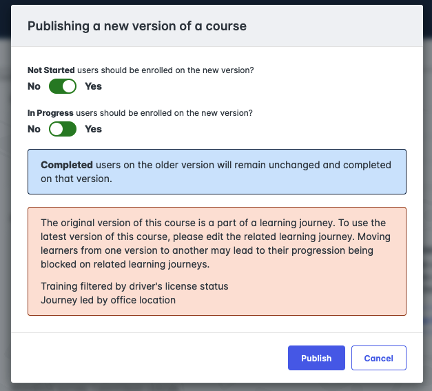 Notice about updating a journey with revised courses.png