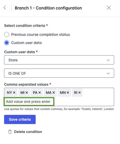 branch condition on string custom user data field.png