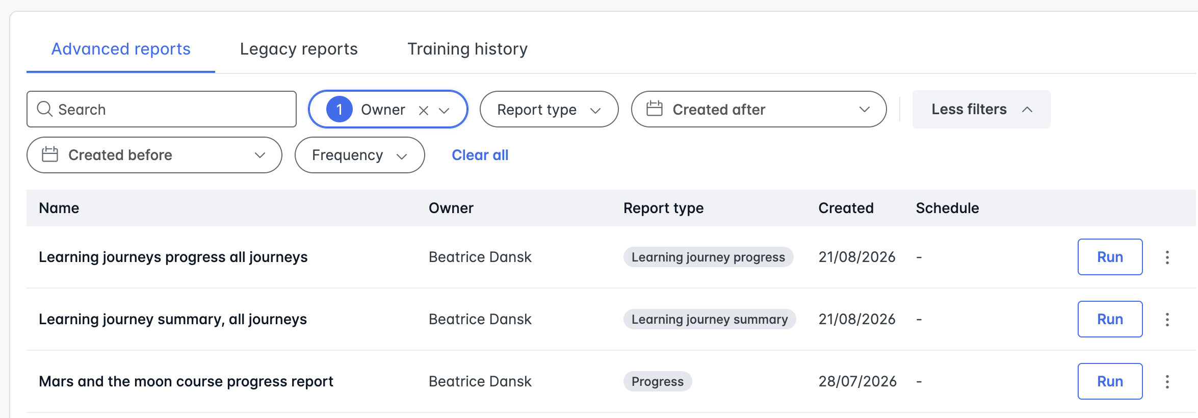 reports page with filters.png