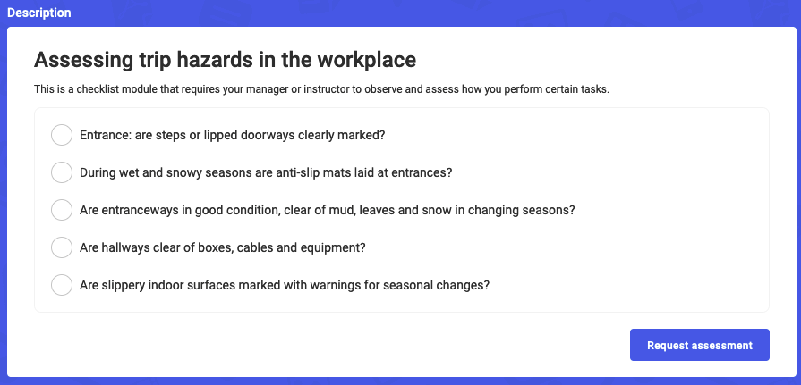 learner_view_of_a_checklist_module_before_requesting_assessment.png